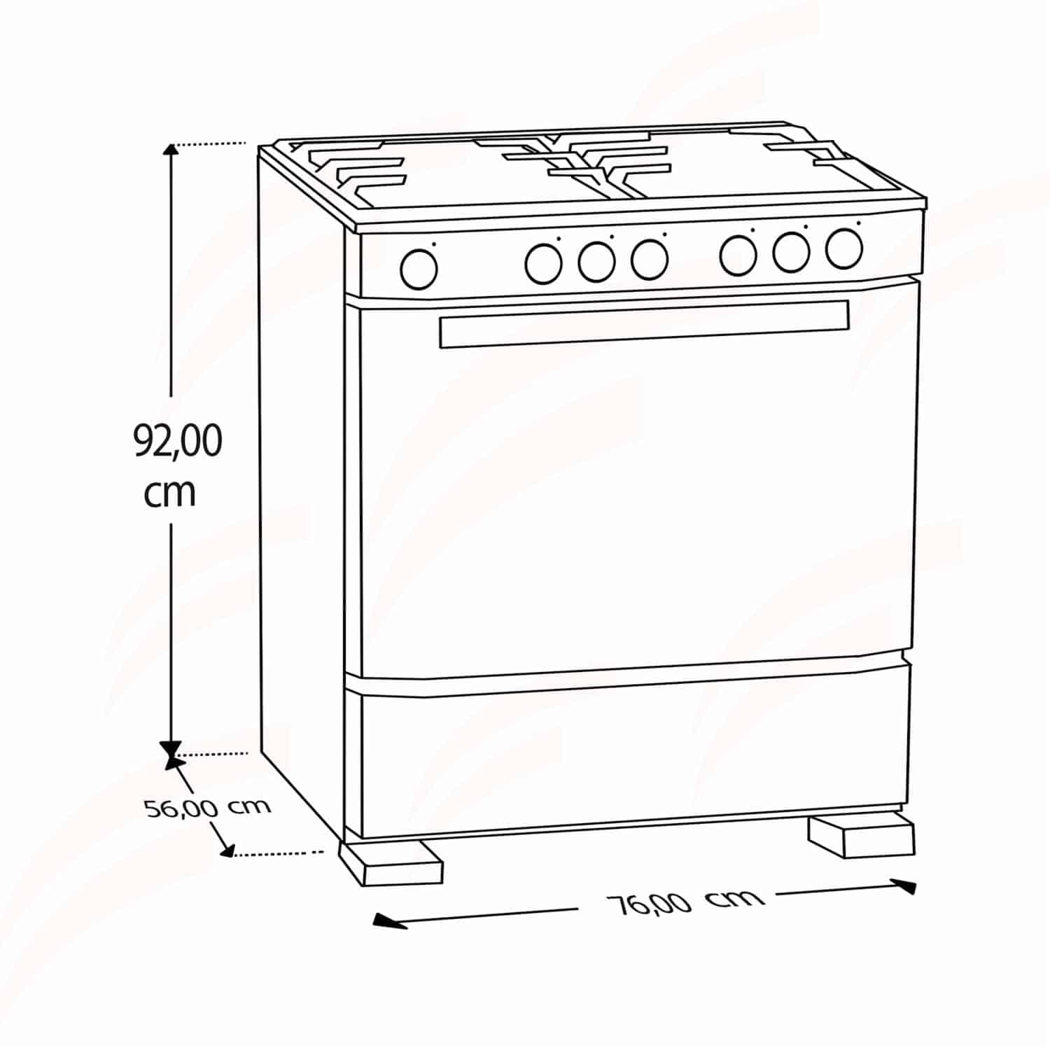 Cocina A Gas 30" EM7610SG0 MABE 6 Quemadores - Imagen 6