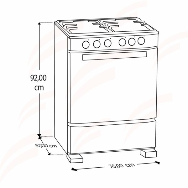 Cocina A Gas 76 Cm Y Grill EM7625FX0 MABE 5 Quemadores - Imagen 7