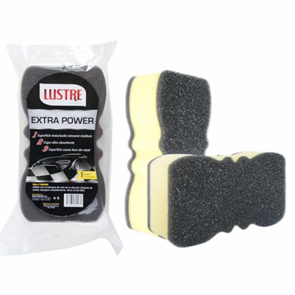 Esponja Triple Cara Para Autos LUSTRE Unidad