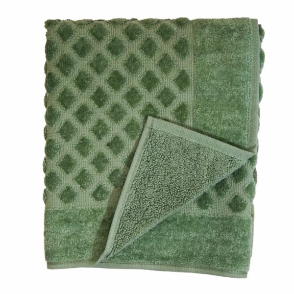 Pie De Baño Diseño Rombos Verde Oscuro SPRINGFIELD 6o X 50 Cm - Imagen 2