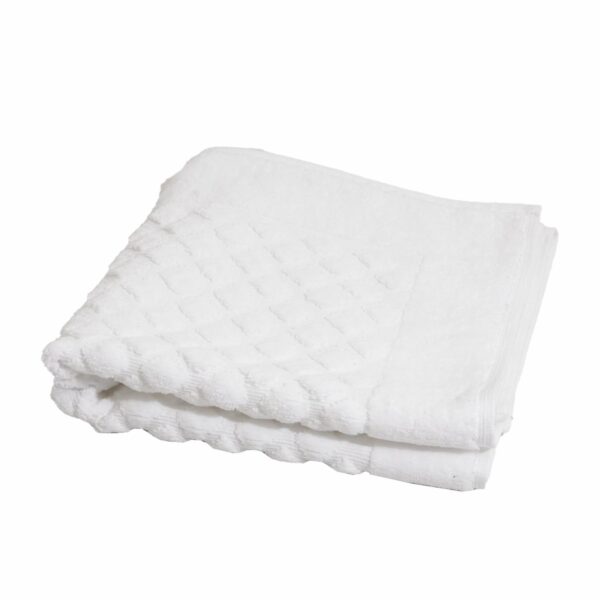 Pie De Baño Diseño Rombos Blanco SPRINGFIELD 6o X 50 Cm