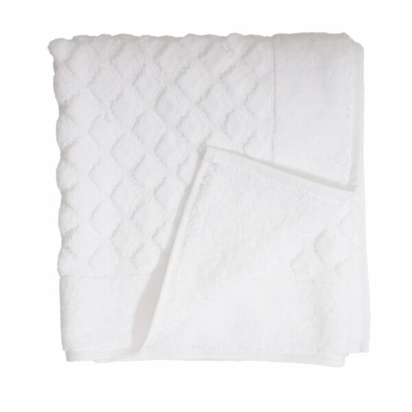 Pie De Baño Diseño Rombos Blanco SPRINGFIELD 6o X 50 Cm - Imagen 2