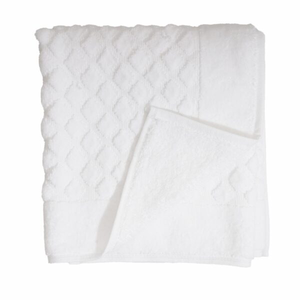 Pie De Baño Diseño Rombos Blanco SPRINGFIELD 6o X 50 Cm - Imagen 2