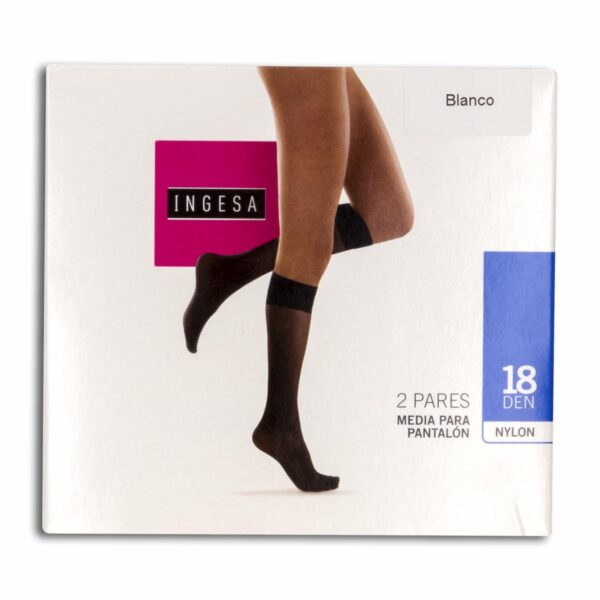 Media Para Pantalón Nylon Blanca 18 Den INGESA
