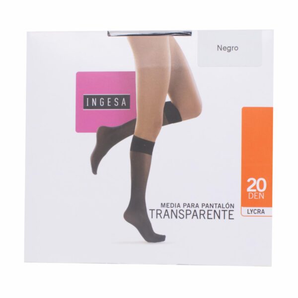 Media Para Pantalón Lycra Transparente Negro Verde 20 Den INGESA - Imagen 3