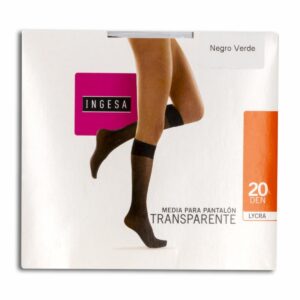 Media Para Pantalón Lycra Transparente Negro Verde 20 Den INGESA