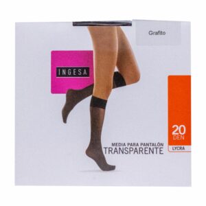 Media Para Pantalón Lycra Transparente Grafito 20 Den INGESA