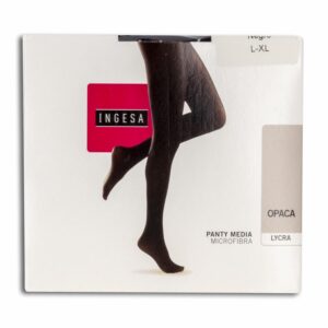 Panty Media Lycra Opaca Tights Negra INGESA