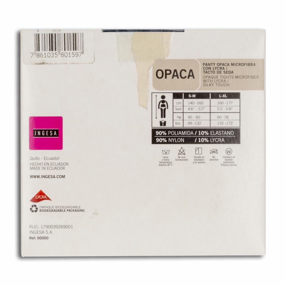 Panty Media Lycra Opaca Tights Azul INGESA - Imagen 2
