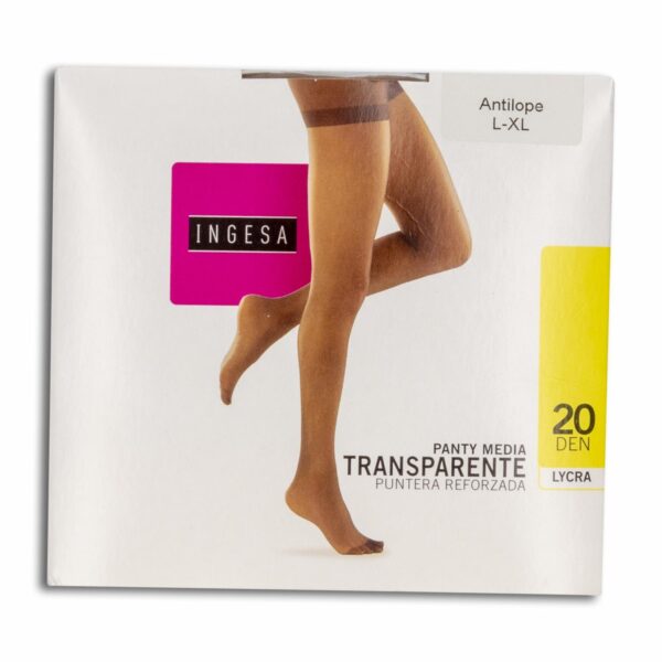 Panty Media Lycra Supervelada Negras 20 Den INGESA - Imagen 4