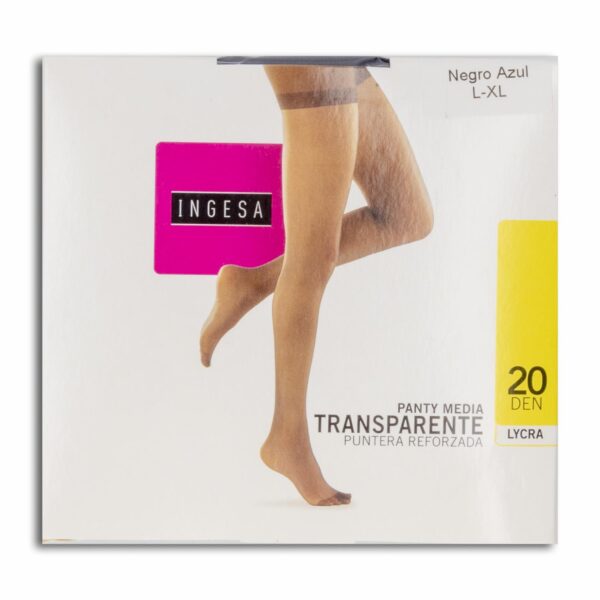 Panty Media Lycra Supervelada Negras 20 Den INGESA - Imagen 15