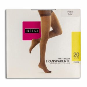 Panty Media Lycra Supervelada Plata 20 Den INGESA