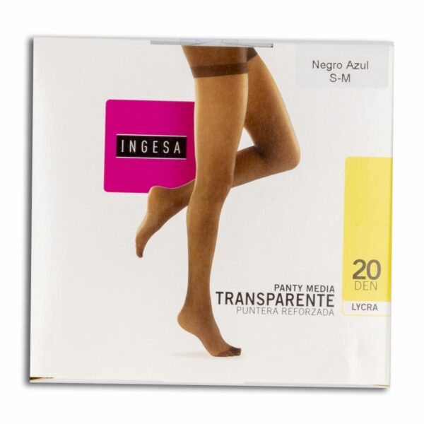 Panty Media Lycra Supervelada Negras 20 Den INGESA - Imagen 6