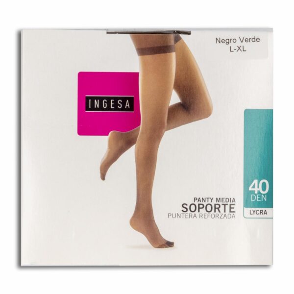 Panty Media Lycra Soporte Negras 40 Den INGESA - Imagen 4