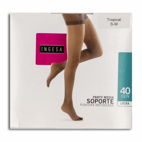 Panty Media Lycra Soporte Negras 40 Den INGESA - Imagen 14