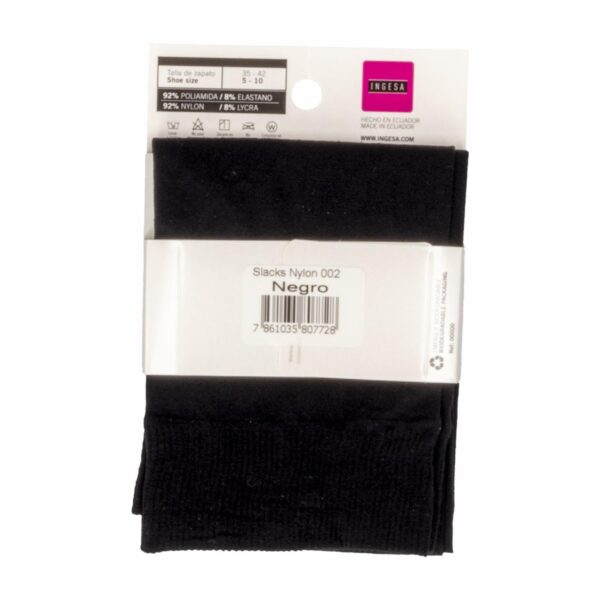 Media Para Pantalón Nylon Slacks Negras 002 INGESA - Imagen 2