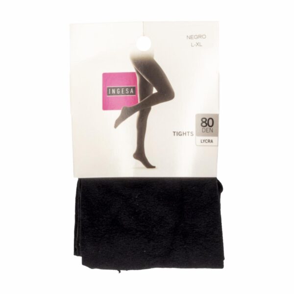 Panty Media Lycra Tinghts Negras 80 Den INGESA