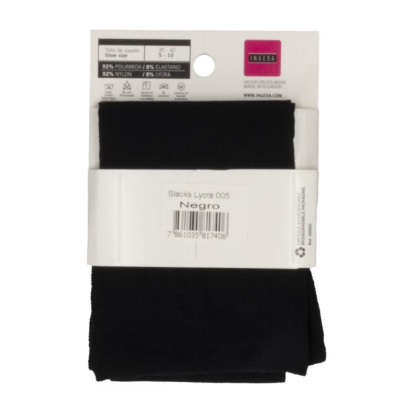 Media Para Pantalón Lycra Slacks Negras 005 INGESA - Imagen 2