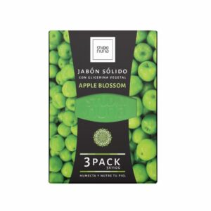 Jabón En Barra Con Glicerina Vegetal Apple Blossom STUDIO NUNA 3X110 G