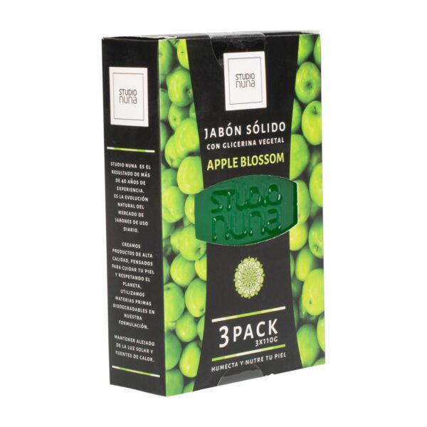 Jabón En Barra Con Glicerina Vegetal Apple Blossom STUDIO NUNA 3X110 G - Imagen 3