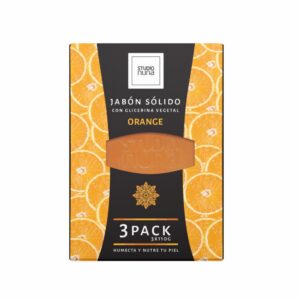 Jabón En Barra Con Glicerina Vegetal Naranja STUDIO NUNA 3X110 G