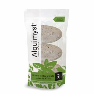 Jabón En Barra Refrescante Con Hojas De Menta Suavidad Extrema ALQUIMYST 3X90 G