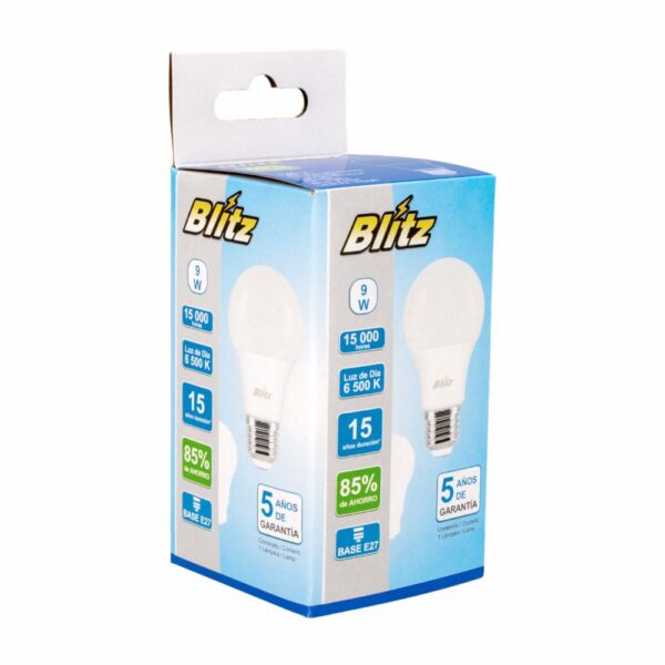 Foco Led Value Luz Blanco De 9W/865 BLITZ Unidad - Imagen 2