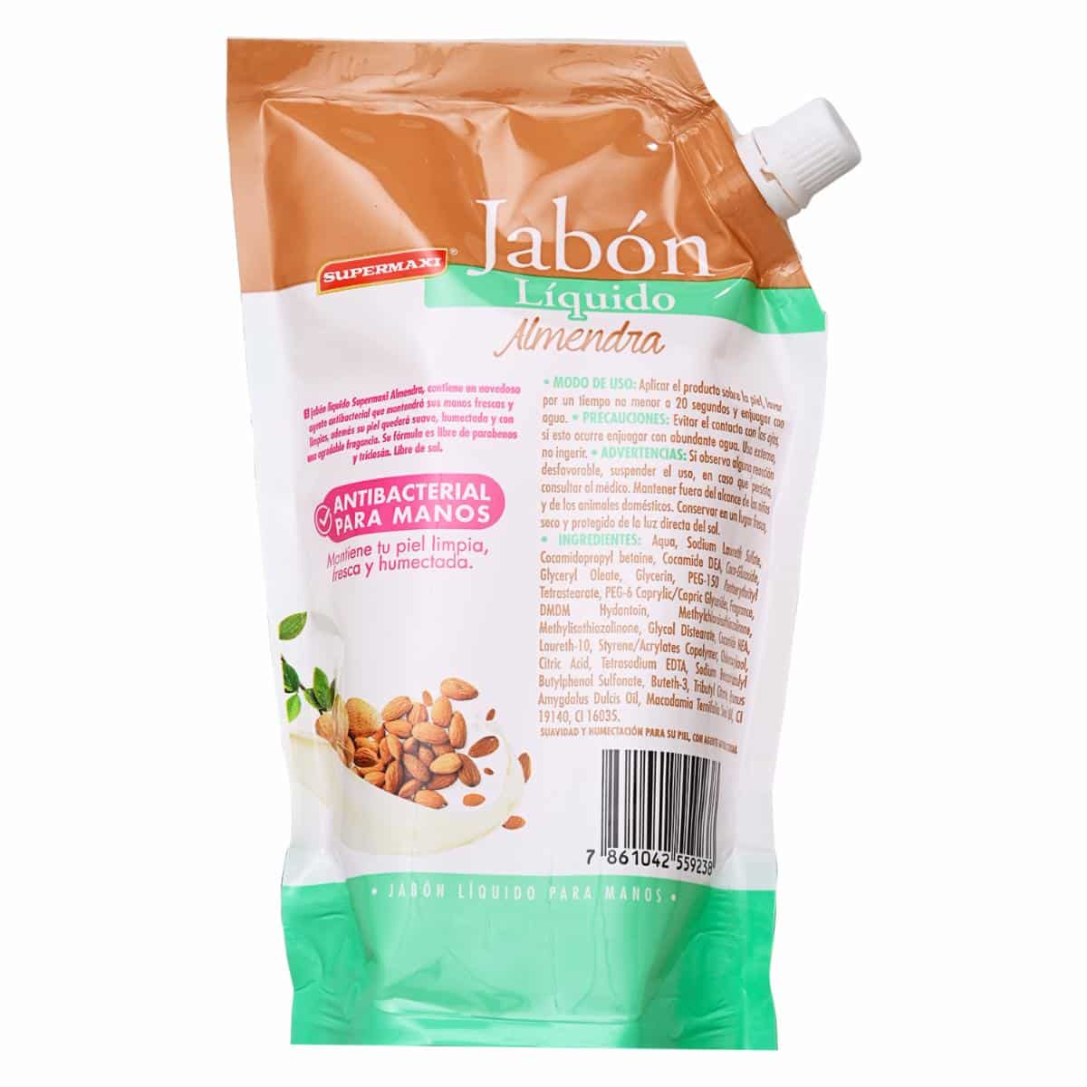 Jabón Antibacterial De Almendra SUPERMAXI 500 Ml - Imagen 2