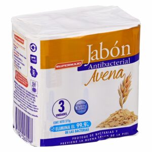 Jabón Antibacterial De Avena SUPERMAXI 375 G
