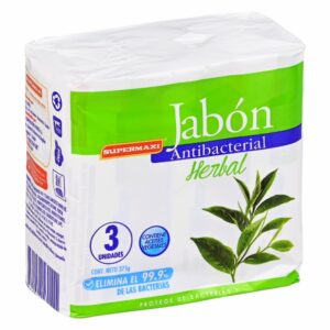 Jabón Antibacterial Herbal SUPERMAXI 375 G