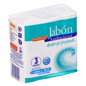 Jabón Antibacterial Limpieza Profunda SUPERMAXI 375G