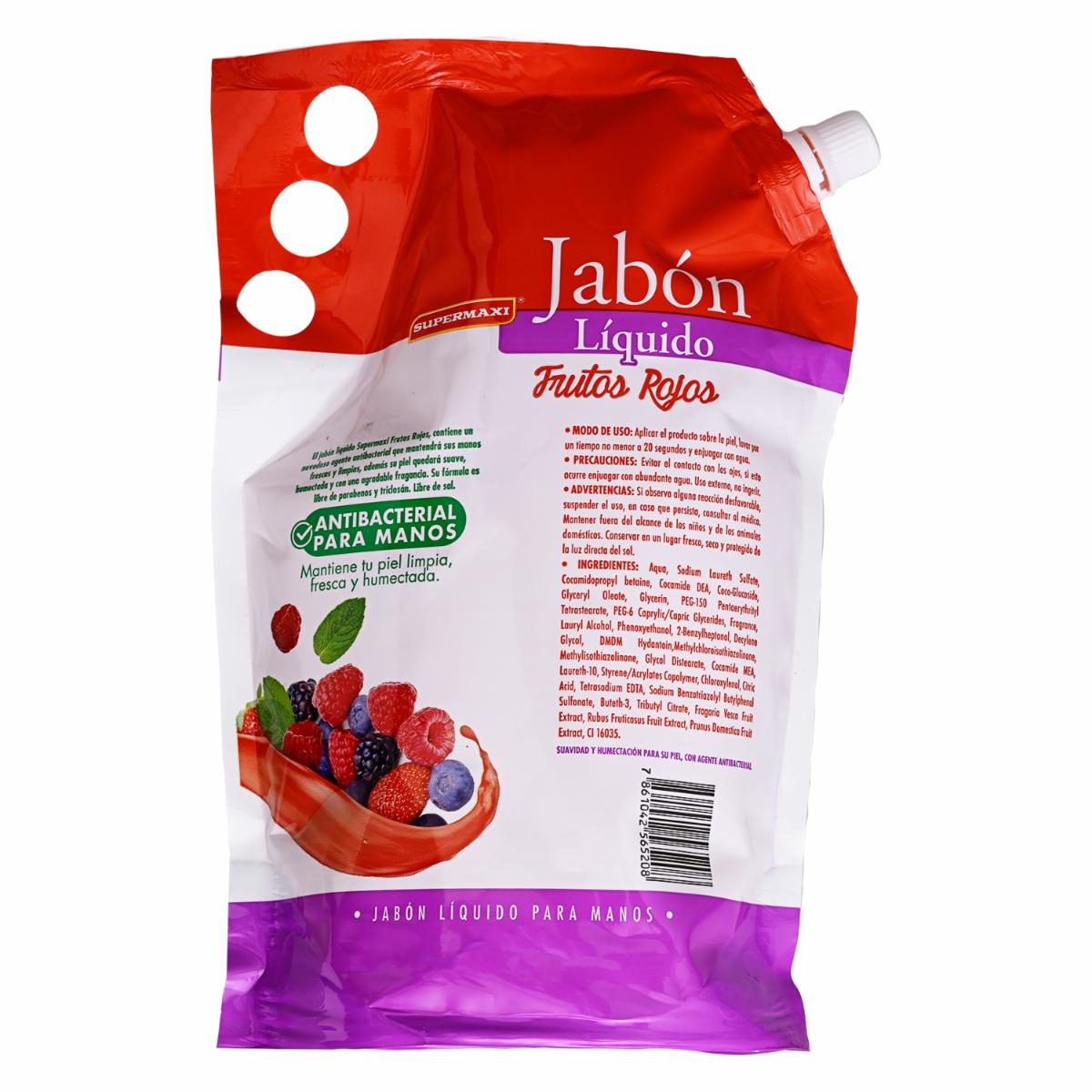Jabón Líquido Frutos Rojos SUPERMAXI 1000 Ml