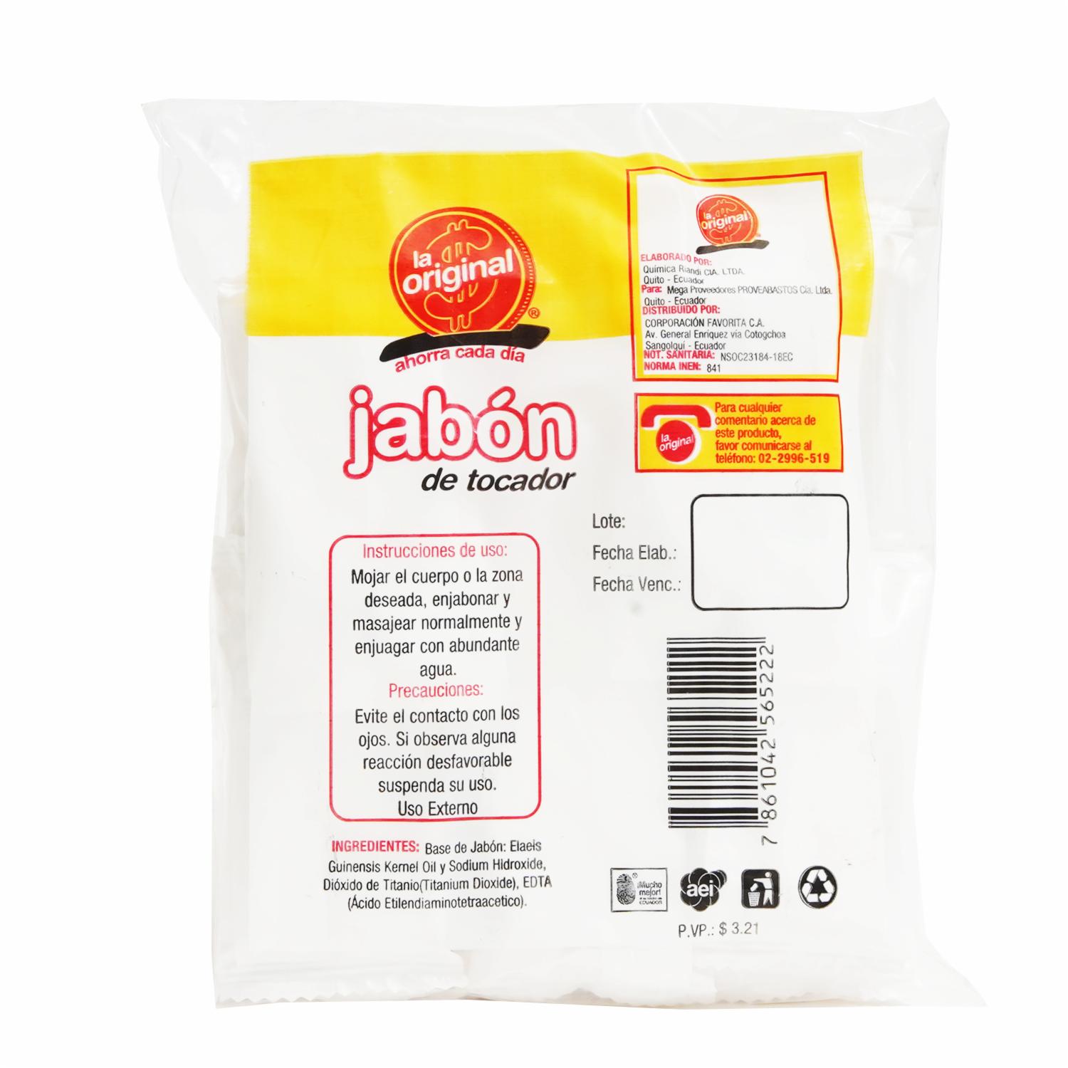 Jabón Antibacterial LA ORIGINAL X 18 Uds - Imagen 2