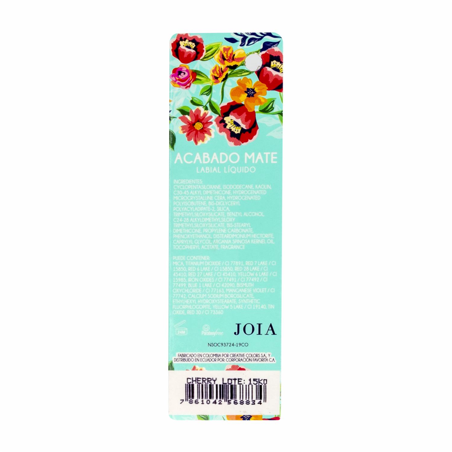 Labial Líquido Cherry JOIA Unidad