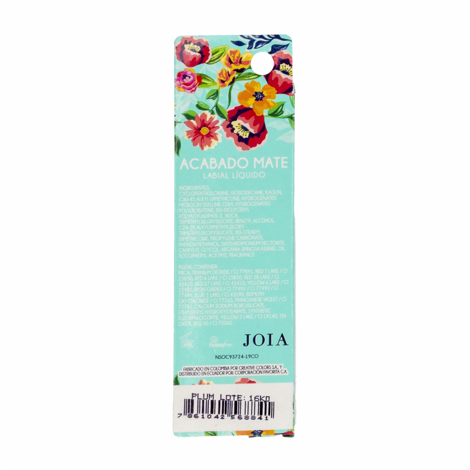 Labial Líquido Mate Plum JOIA Unidad