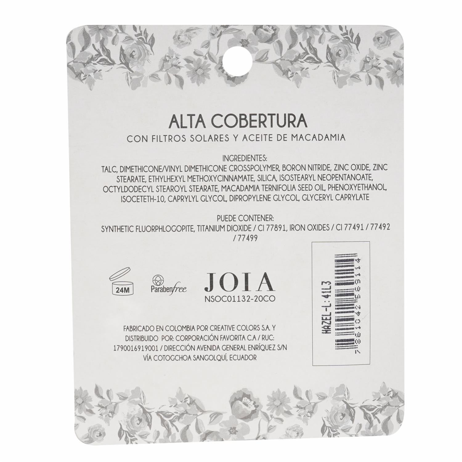Polvo Compacto Tono Hazel JOIA Unidad
