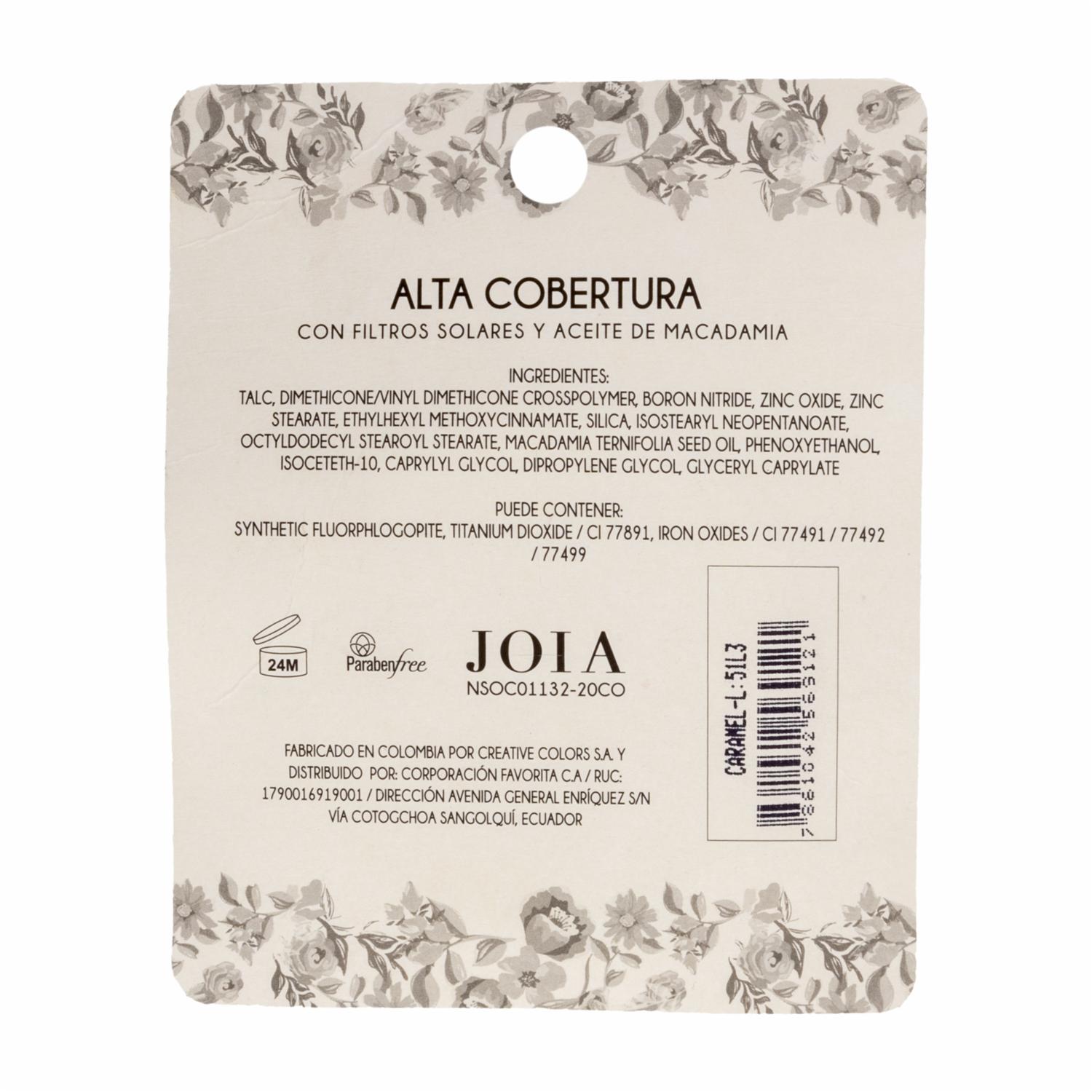Polvo Compacto Tono Caramel JOIA Unidad