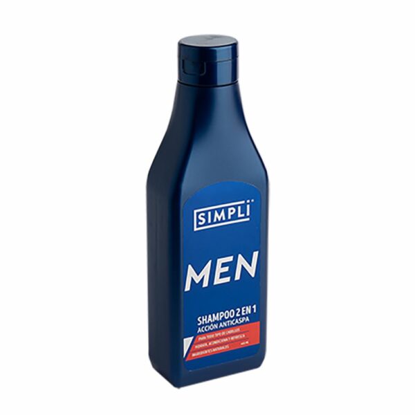 Shampoo Capilar Anticaspa Men 2 En 1 SIMPLI 400 Ml