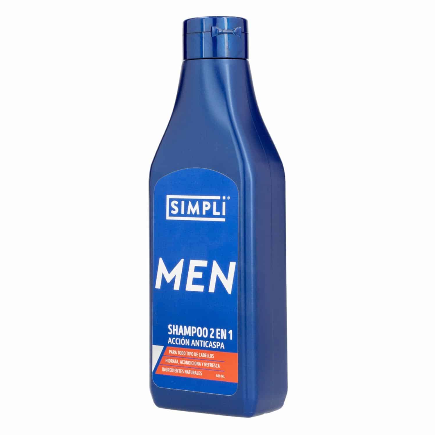 Shampoo Capilar Anticaspa Men 2 En 1 SIMPLI 400 Ml - Imagen 3