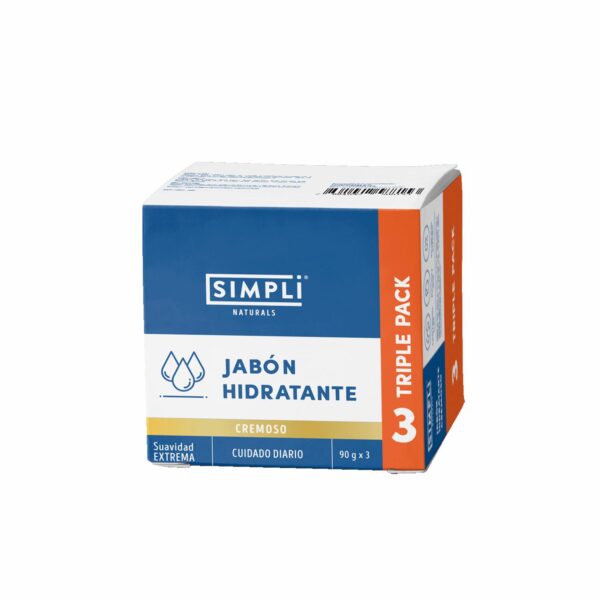 Jabón En Barra Humectante Cremoso SIMPLI 3X90 G - Imagen 2