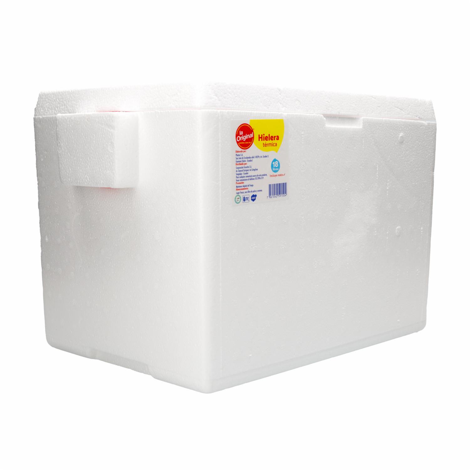 Hielera Térmica Con Agarradera Y Tapa LA ORIGINAL 18 Litros - Imagen 2