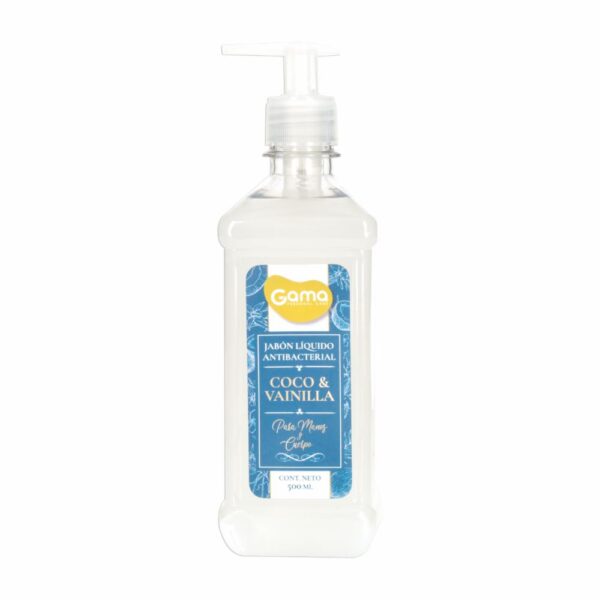Jabón Líquido Antibacterial Fragancia A Coco Y Vainilla GAMA 500 Ml