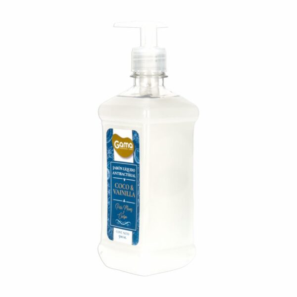 Jabón Líquido Antibacterial Fragancia A Coco Y Vainilla GAMA 500 Ml - Imagen 4
