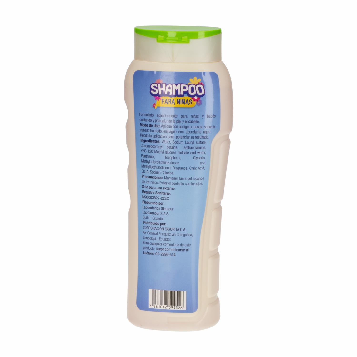 Shampoo De Cabello Para Niñas Libre De Sal Y Parabenos GAMA 400 Ml