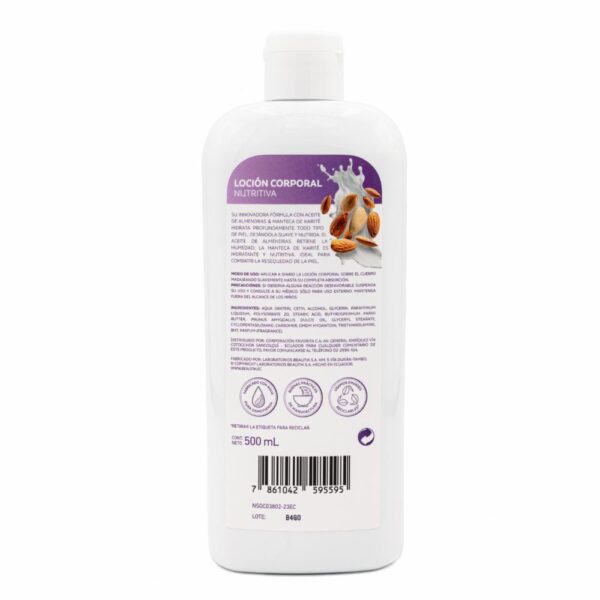Crema Corporal Nutritiva Hidratación Profunda GAMA 500 Ml - Imagen 2