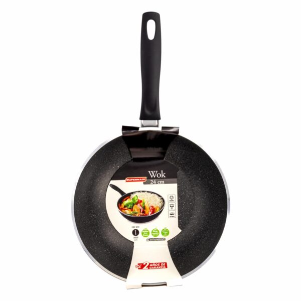 Wok Forjado Color Negro Brillante SUPERMAXI Unidad - Imagen 4