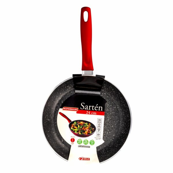 Sartén Forjado Para Inducción Color Rojo Brillante SUPERMAXI 24 Cm - Imagen 4