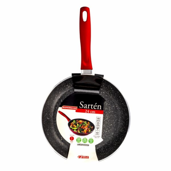 Sartén Forjado Para Inducción Color Rojo Brillante SUPERMAXI 24 Cm - Imagen 4