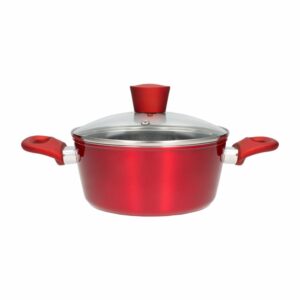 Olla Forjada Para Inducción Color Rojo Brillante SUPERMAXI 20 Cm