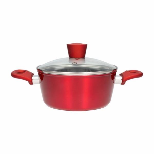Olla Forjada Para Inducción Color Rojo Brillante SUPERMAXI 20 Cm